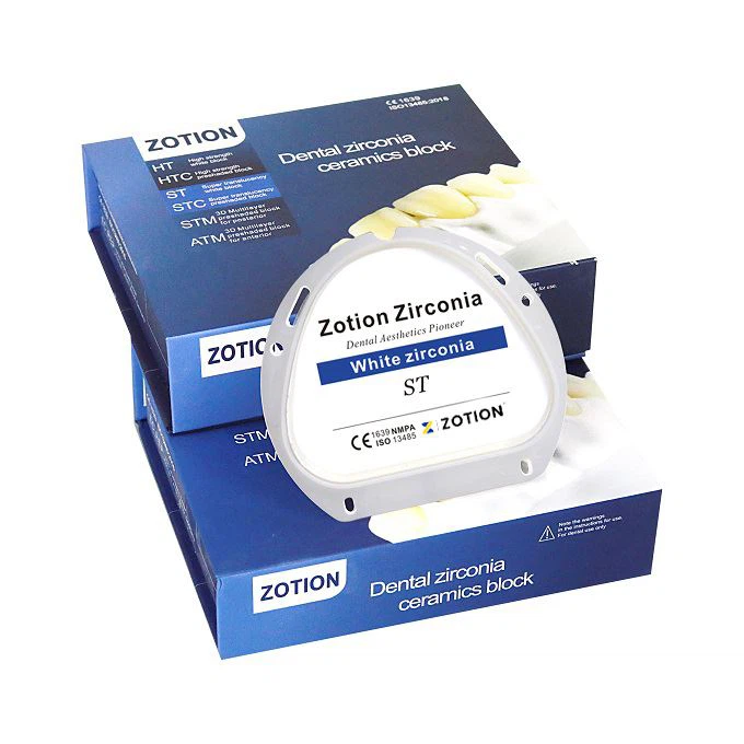 Open System Round System D98 White Zirconia Block